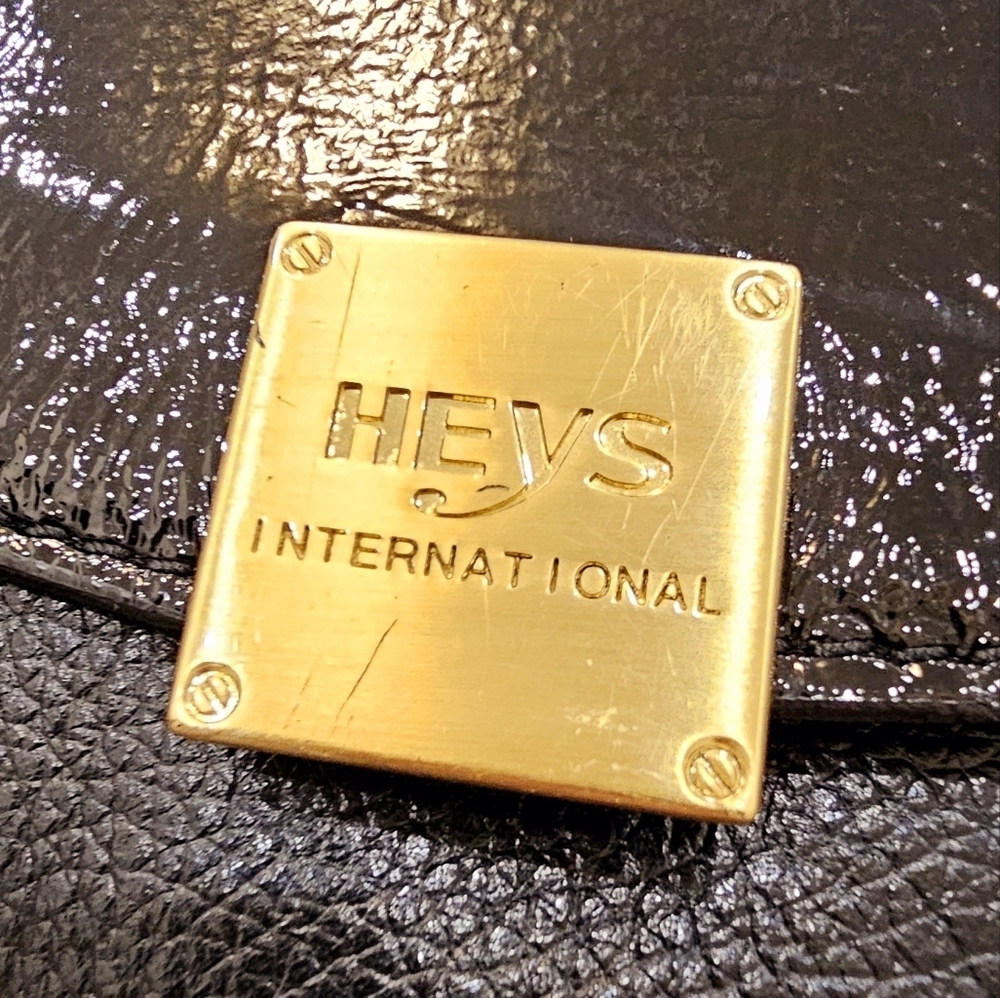 HEYS International Regular Patent Leather Crossbody Long Strap Golden Hardware - Picture 7 of 8